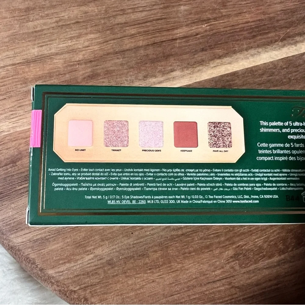 Too Faced Precious Gems Limited Edition Eye Shadow Palette NWT